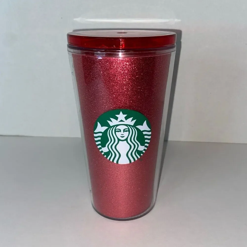 Starbucks Red Glitter Holiday Tumbler 16 fl oz 2020